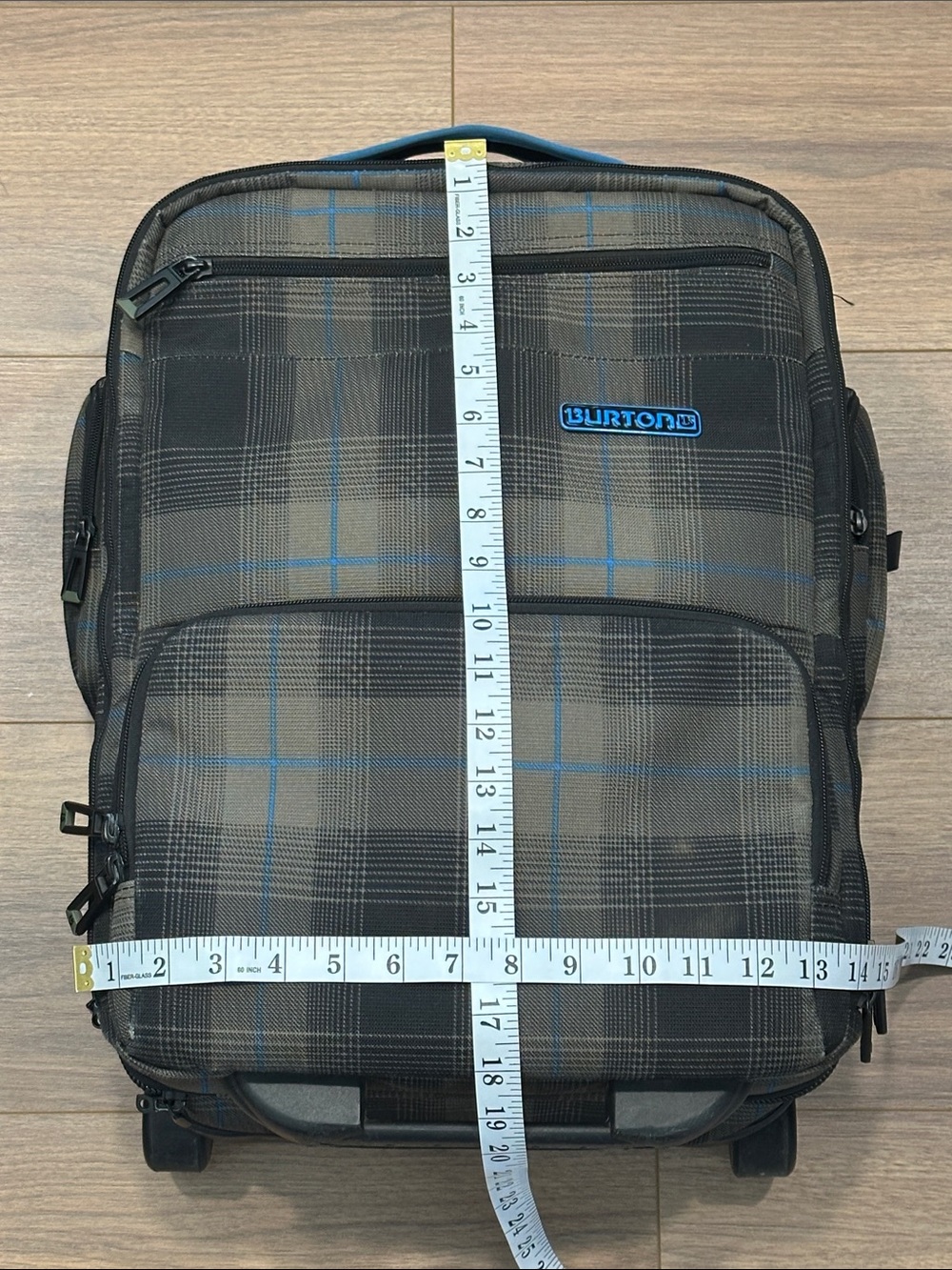 Burton Wheelie Flight Deck Carry-On Bag in Plaid - Picture 12 of 12